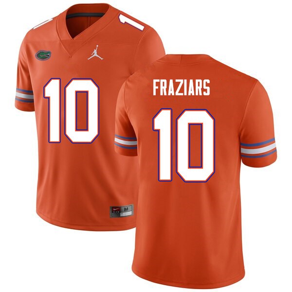 Men #10 Ja'Quavion Fraziars Florida Gators College Football Jerseys Orange